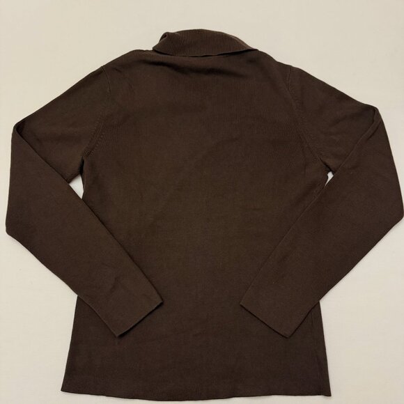 Pre-Owned Ann Taylor Women's Dark Brown Sweater V-Neck SZ Medium - Picture 5 of 6